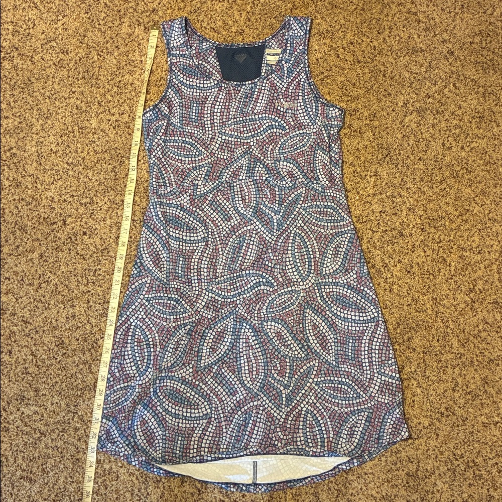 Columbia Sleeveless Midi Dress in Navy, Red, White Dot Print